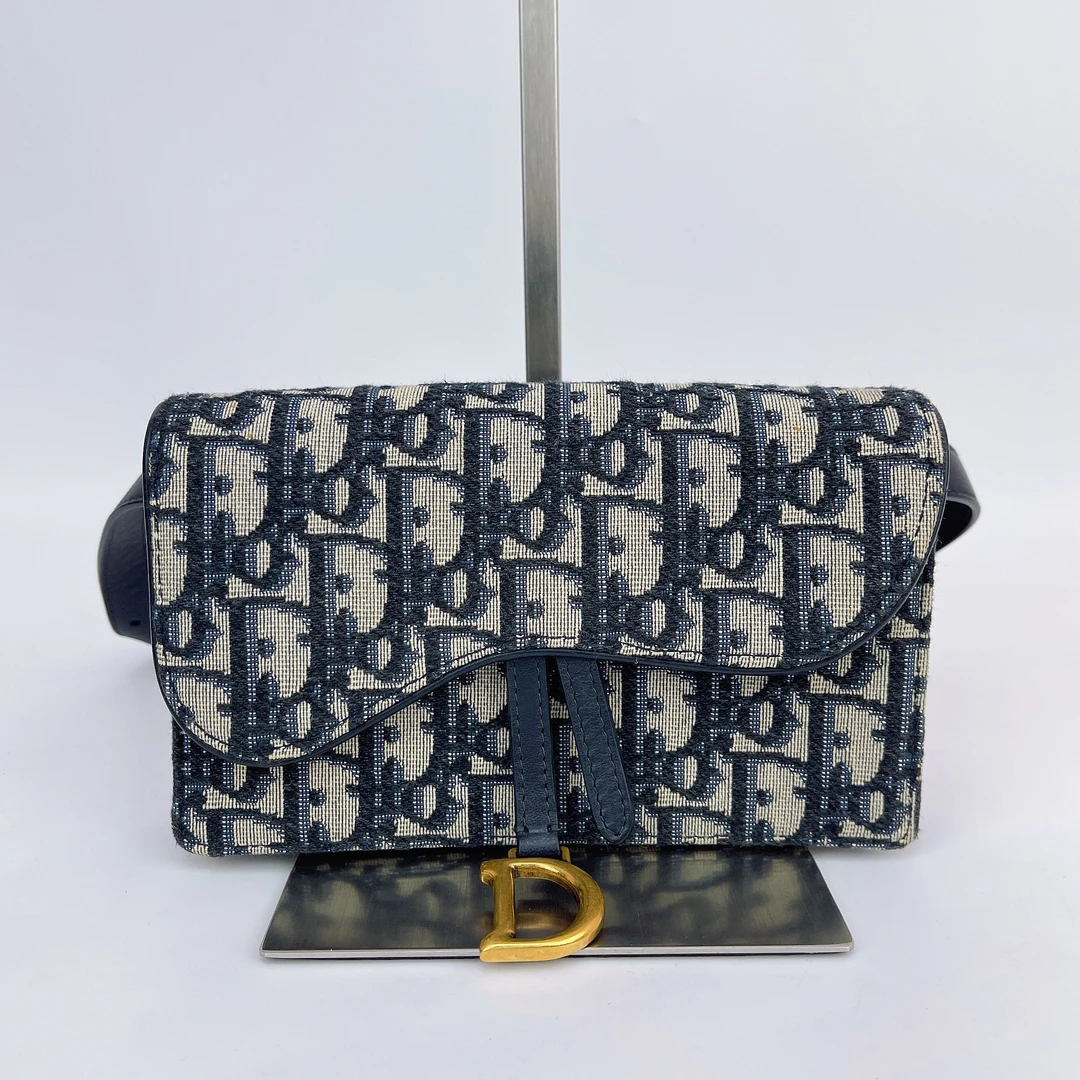 95新 DIOR/迪奥 迪奥老花马鞍包底16 M453