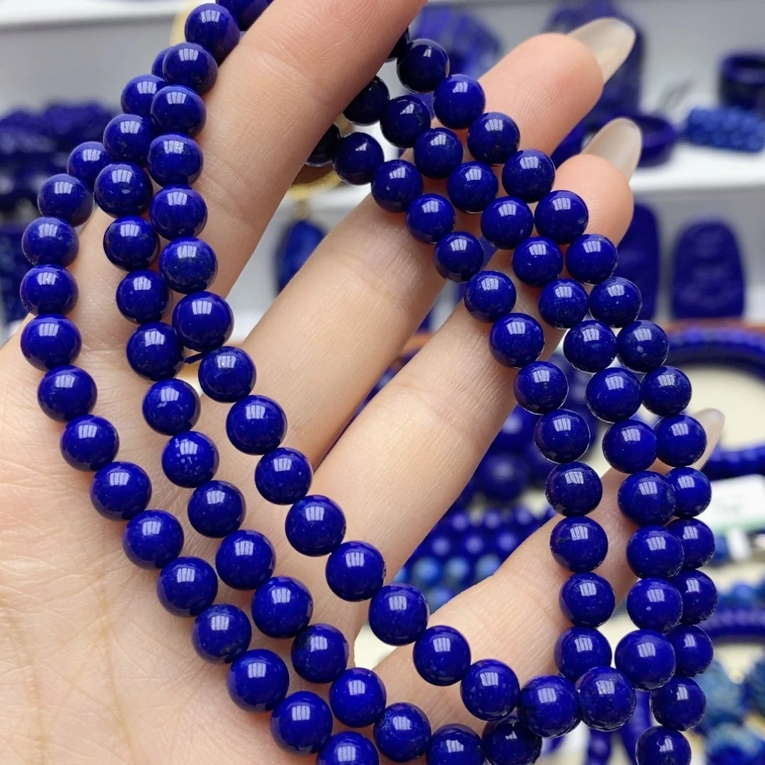 青金石未镶嵌手链6mm108