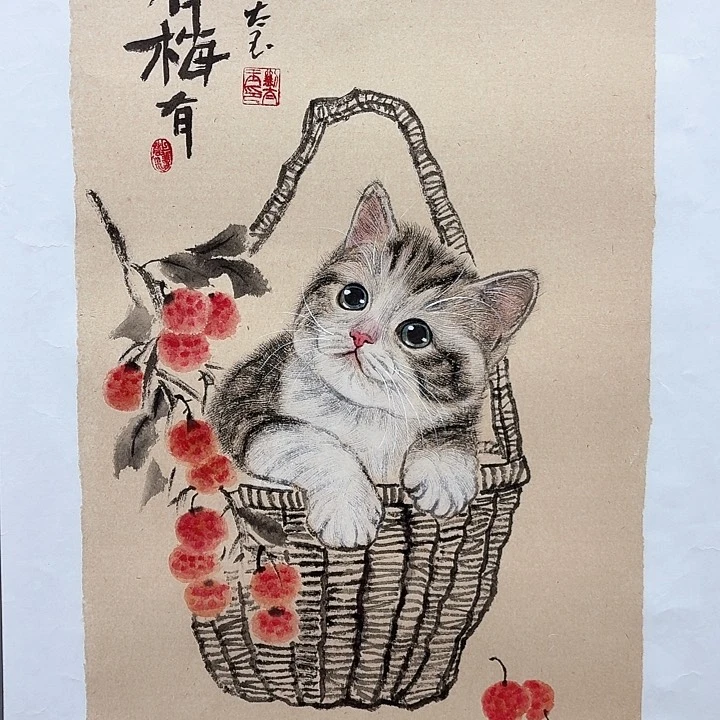 国画亲笔手绘放心去藏