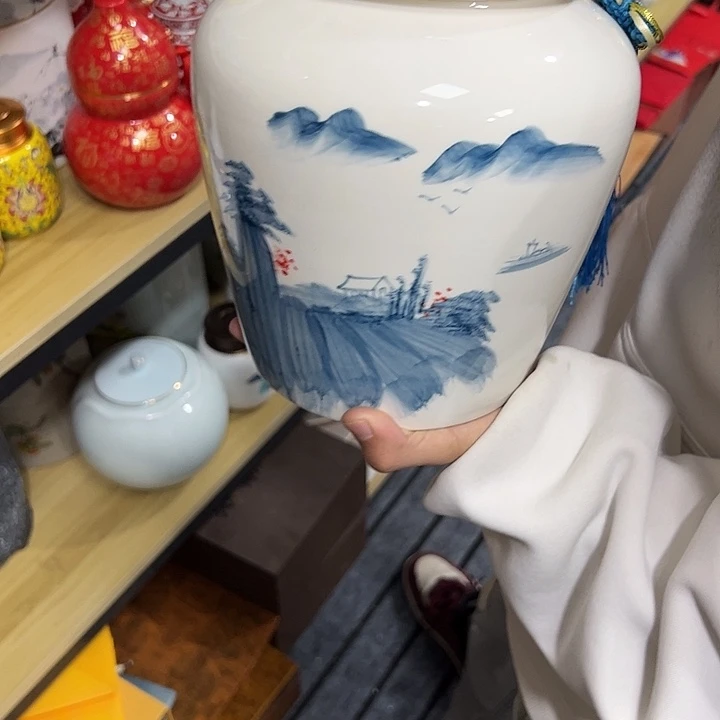 茶叶罐陶瓷家用储物罐瑕疵福利品介意勿拍