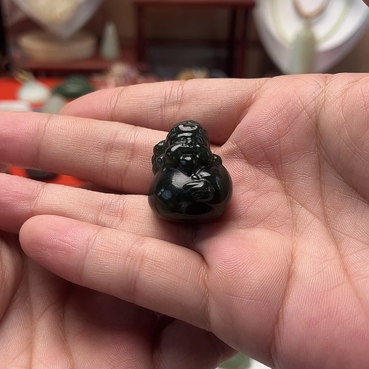 颈饰未镶嵌和田玉财神吊坠