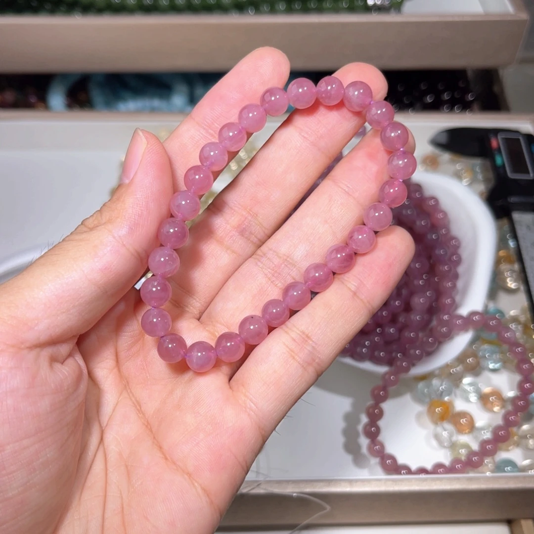 手链未镶嵌水晶紫马粉020