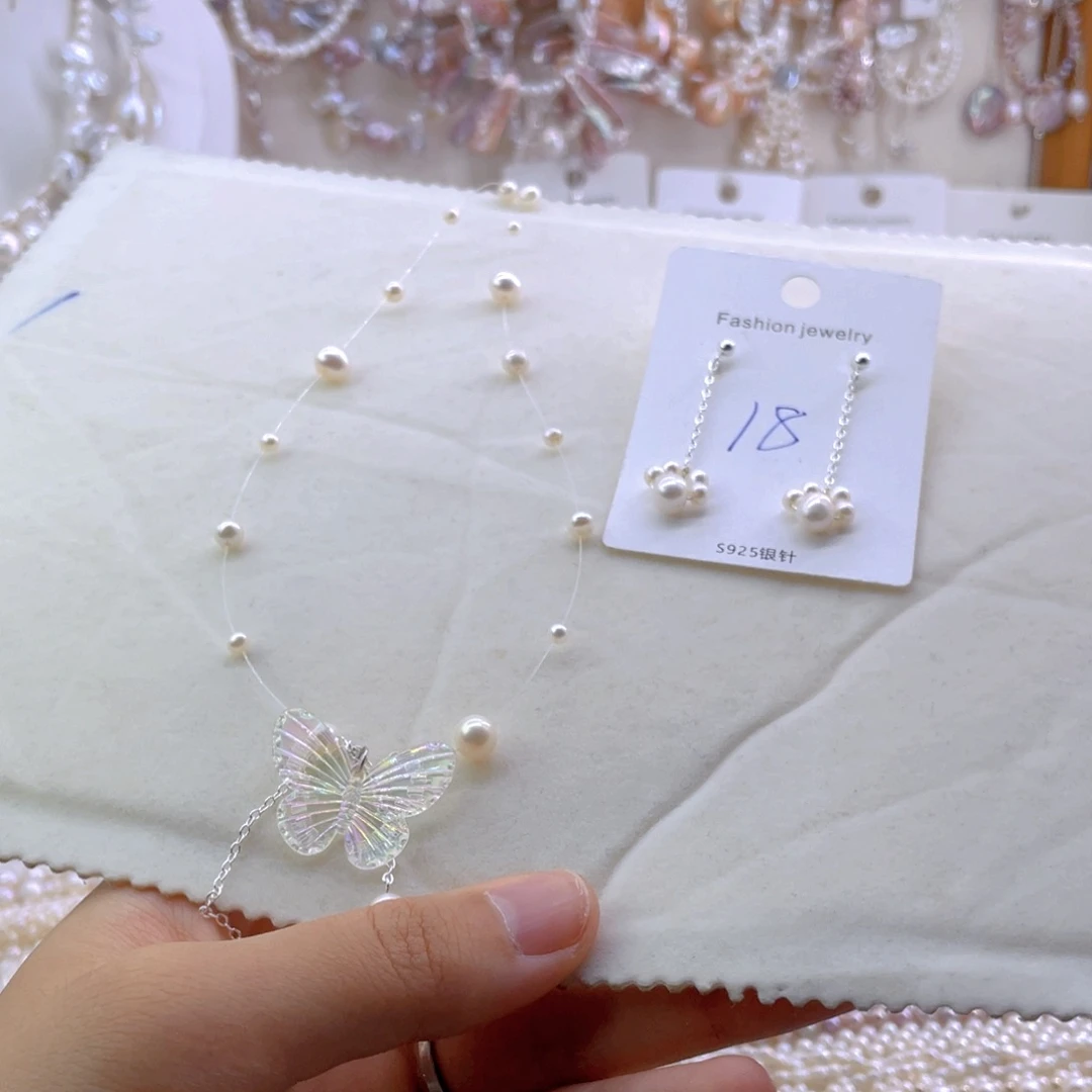 合金淡水珍珠项链