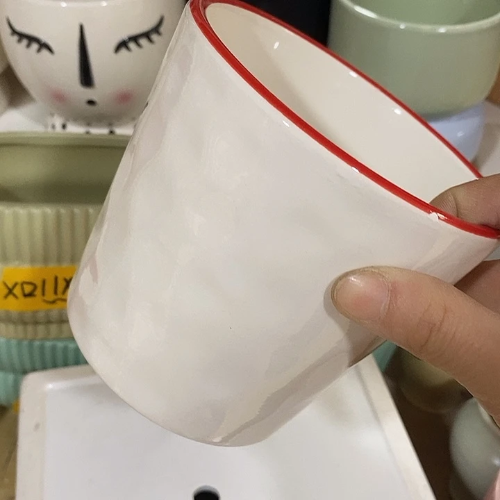 陶盆有孔 瑕疵针孔漏釉介意勿拍外口 12外高12