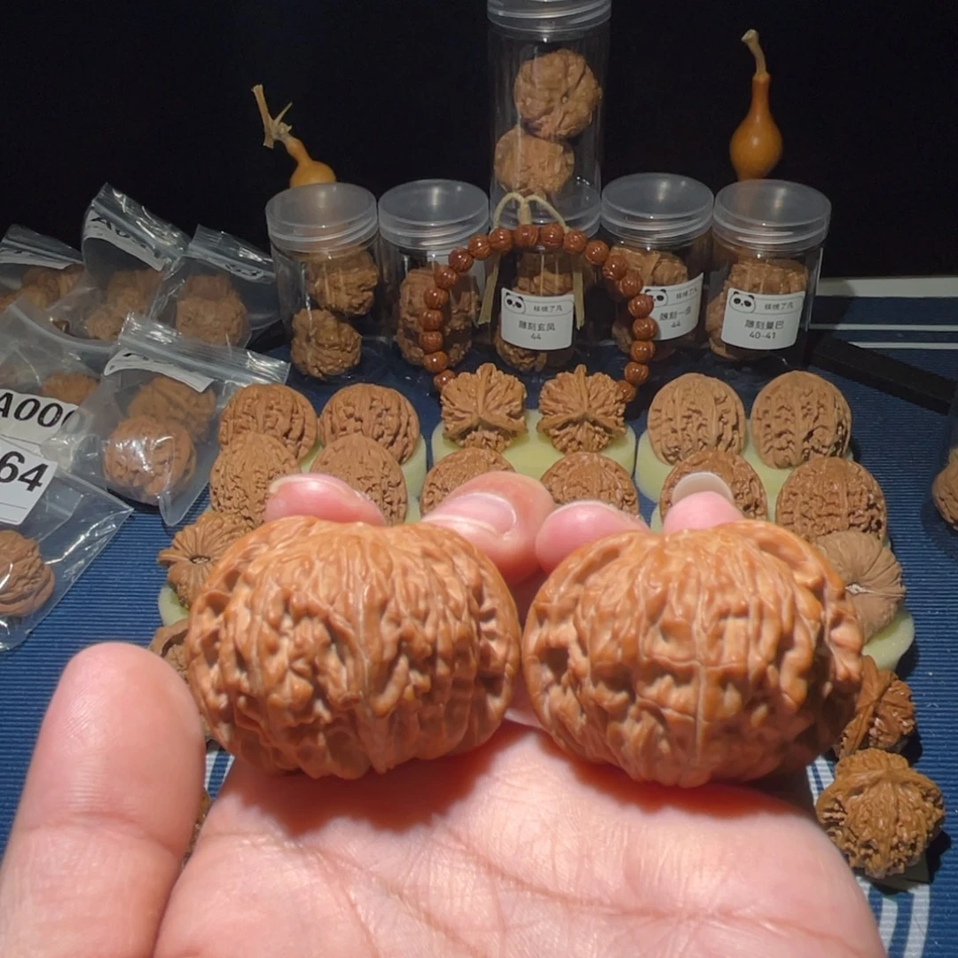****️文玩核桃把件昌平蝴蝶磨43全品