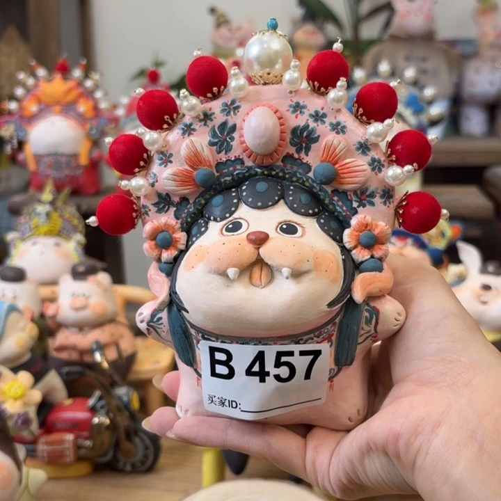 摆件手捏陶艺摆件