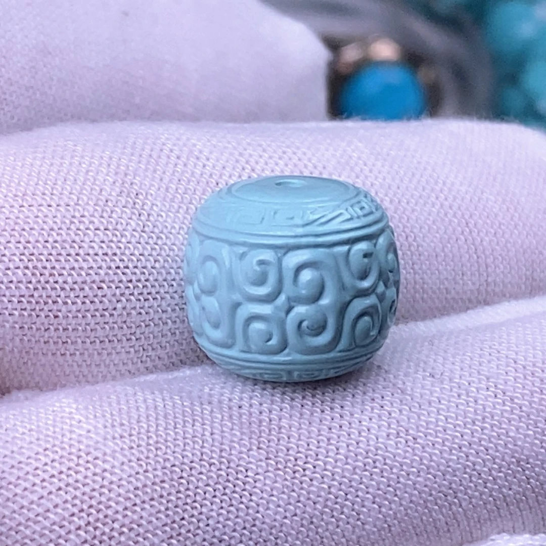 未镶嵌绿松石珠宝奇石13.6mm