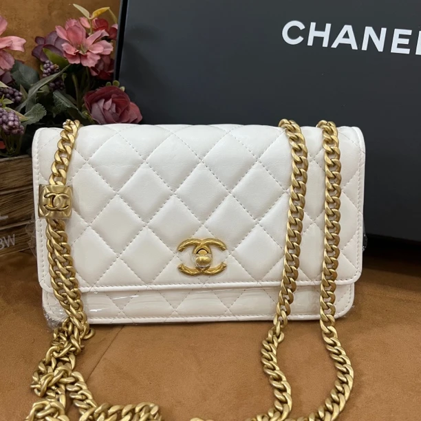 99新 Chanel/香奈儿 香奈儿 白金 金柱woc