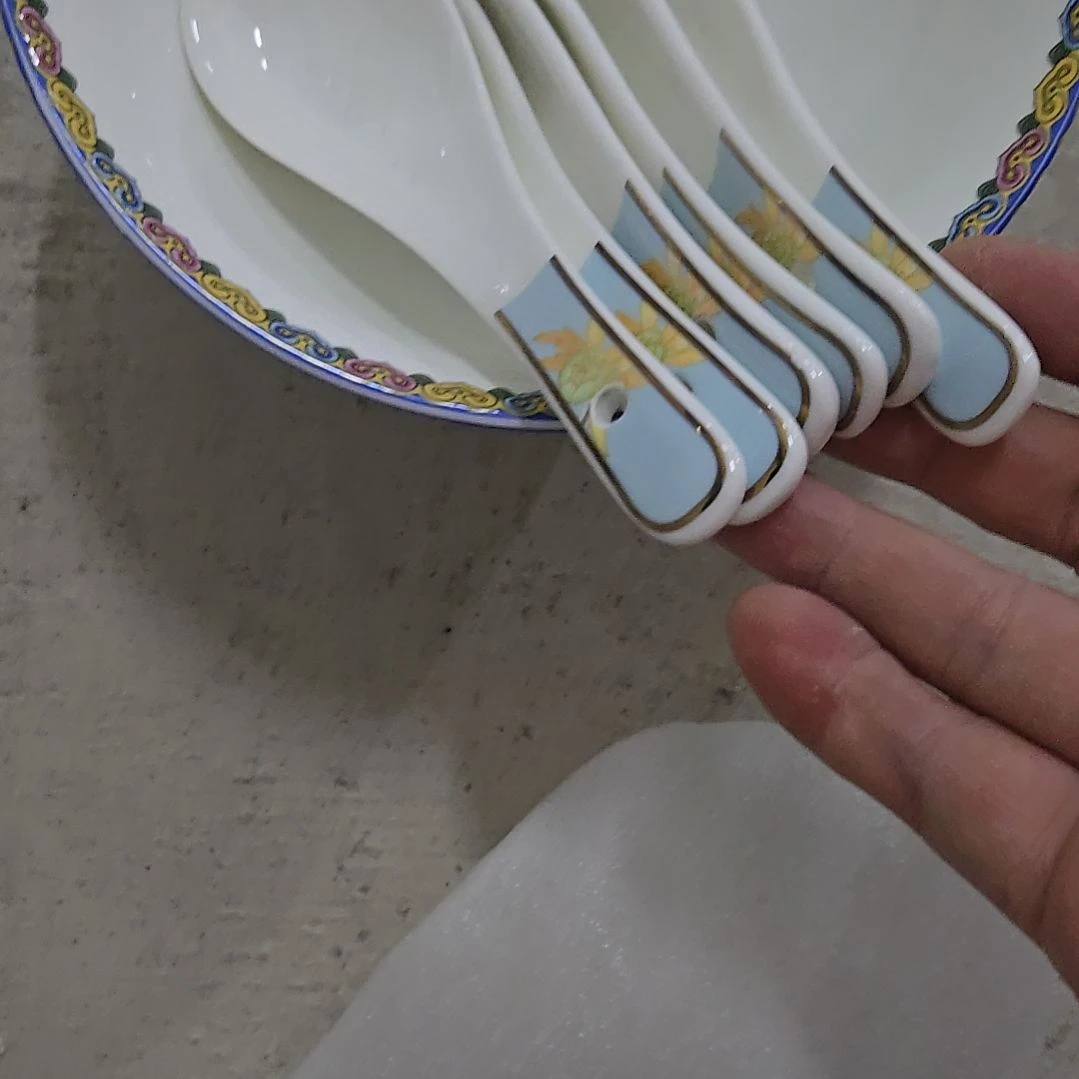 碗小*粒微瑕出水芙蓉小勺6个666666