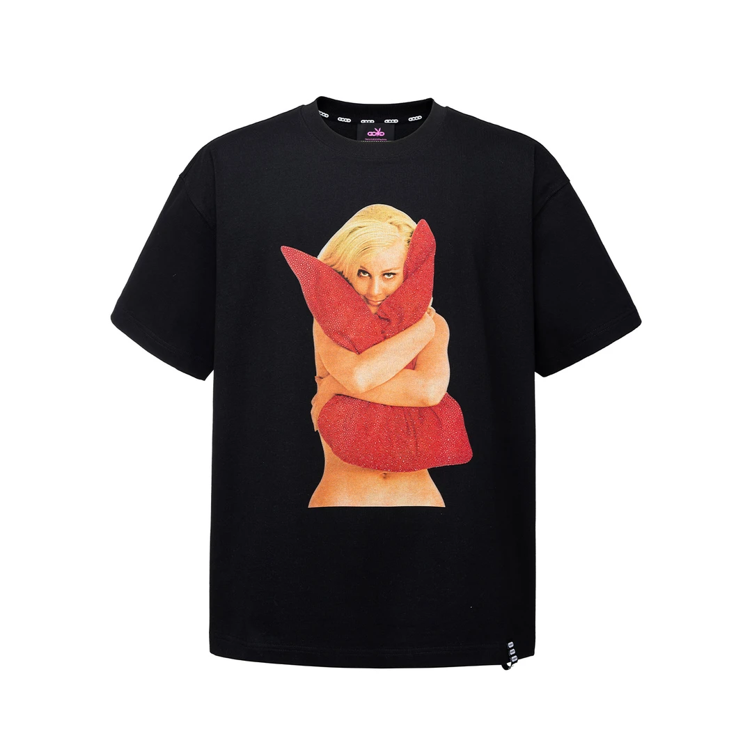 GB-GOODBRANDxPLAYBOY 2026SS金发抱枕女郎logo轻奢时尚短袖T恤