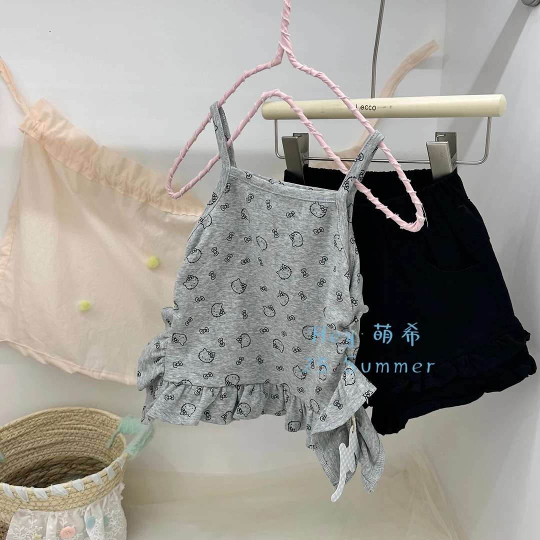 萌希·25夏~韩版kt猫吊带M762（灰色）