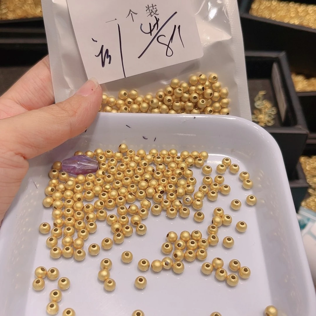 水晶珠宝半成品银S925镀金镶嵌43