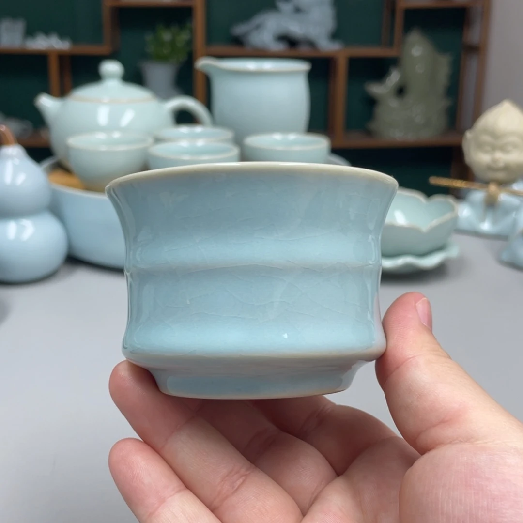 瓷竹节杯张君老师带礼盒