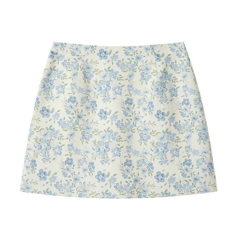 时尚夏季碎花印花高腰显瘦百搭气质半身裙女2025夏季都市风气质通