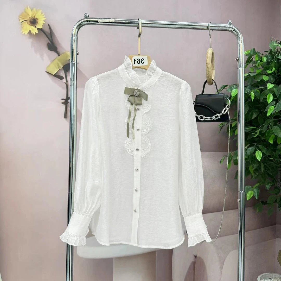 茜舞衬衫女2025时尚百搭气质上衣【33C306】
