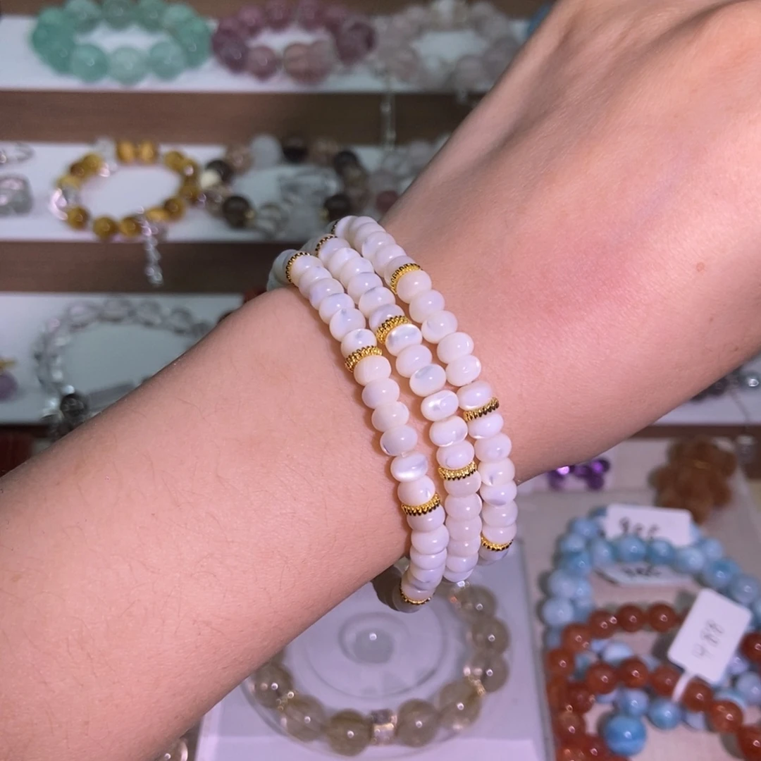 贝壳合金白蝶贝手串3圈