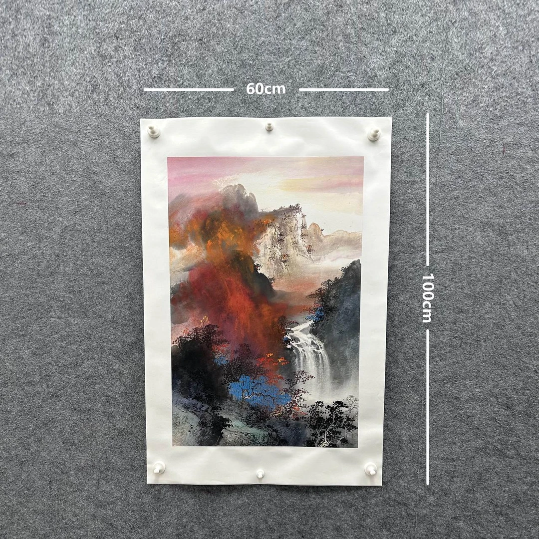 【墨韵山川】欧阳宾亲笔85*60cm手绘礼盒作品