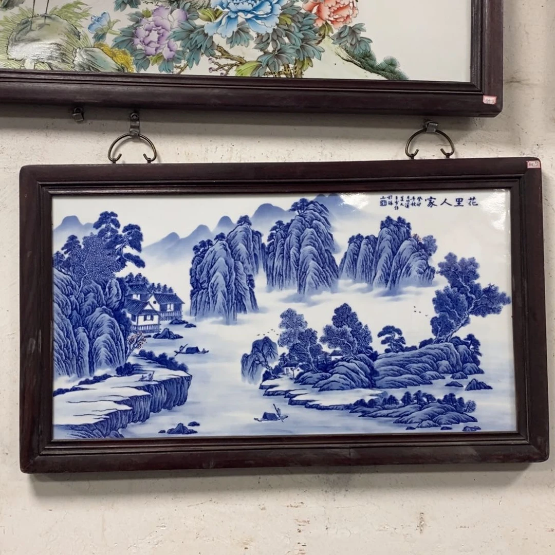 瓷片90*52 景德镇瓷板画柴窑烧制