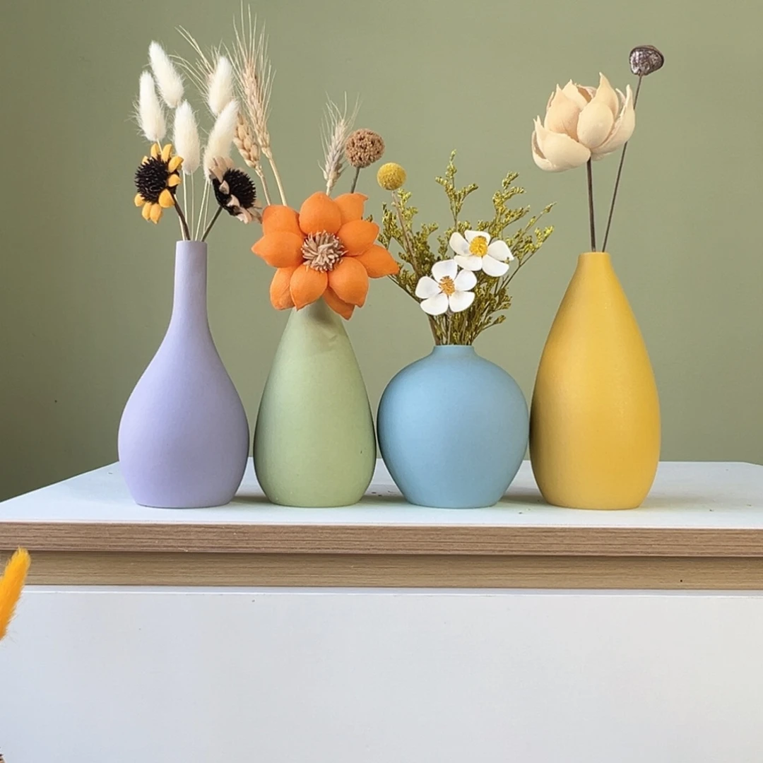 景德镇陶瓷花瓶陶瓷花瓶带花高度20-30厘米左右