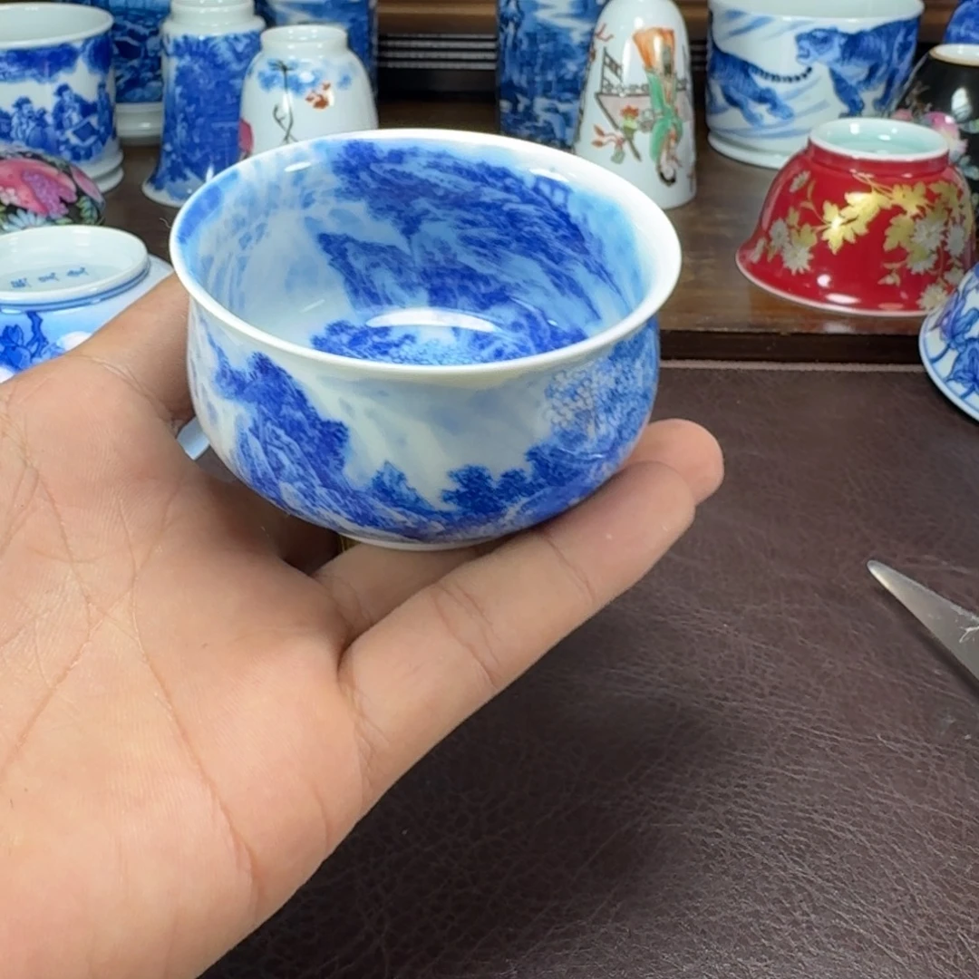 千***然瓷片当代景德镇陶瓷手绘茶具