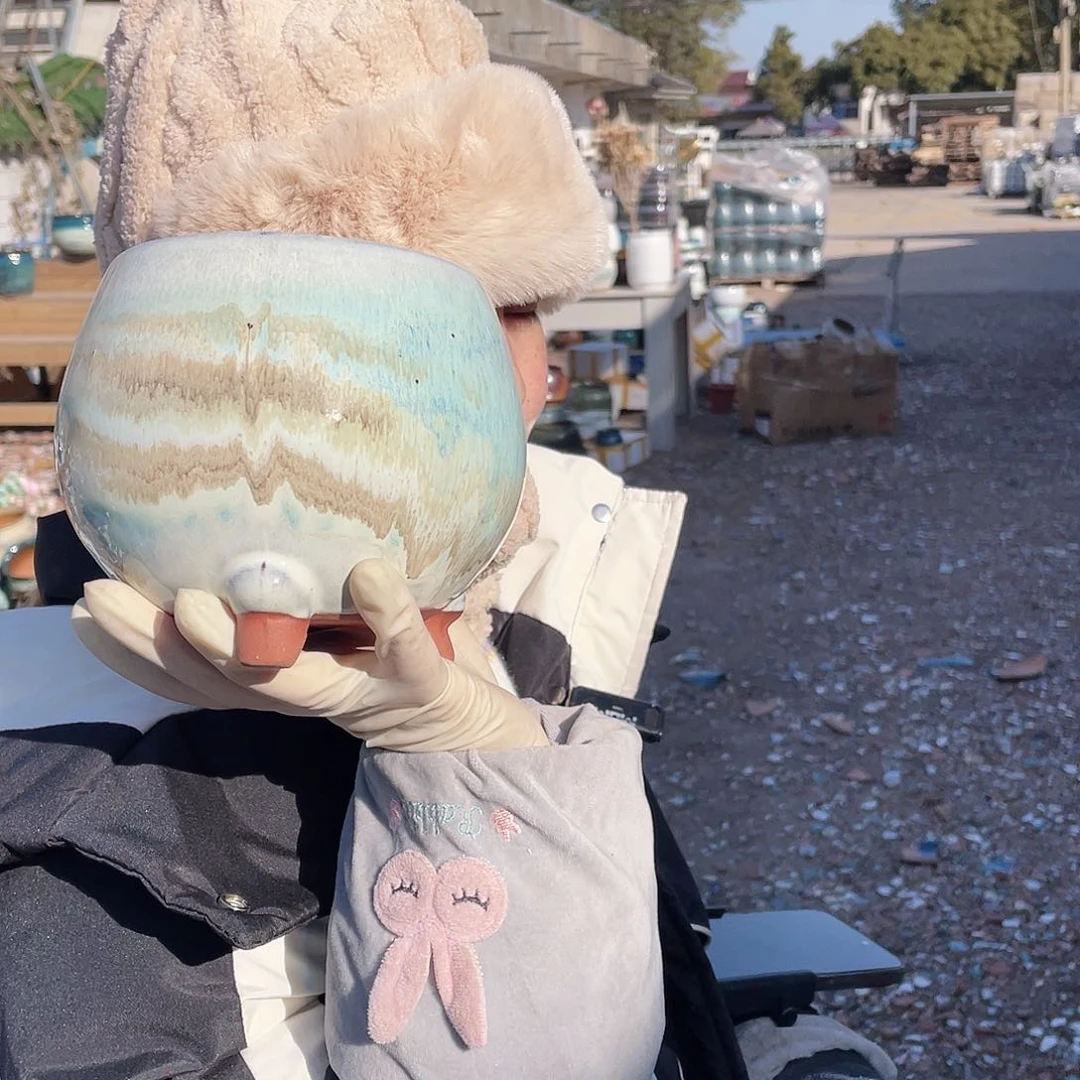 红陶王嫂花盆0127-12