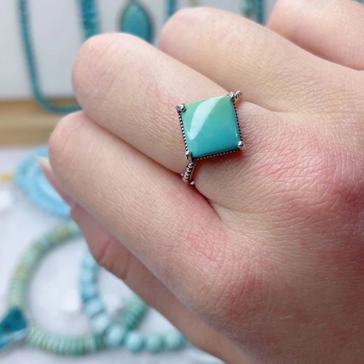 绿松石银S925镶嵌颈饰