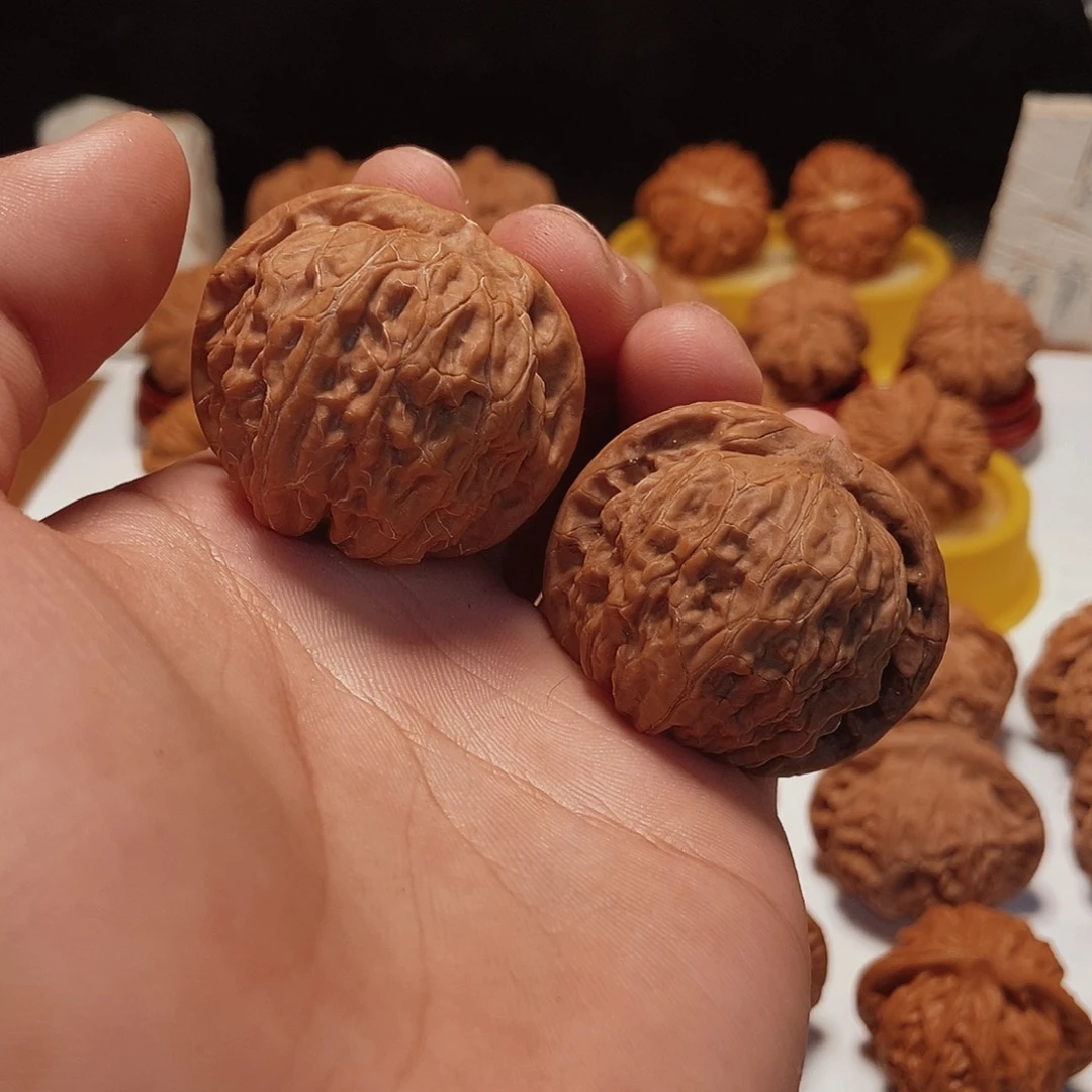 把件文玩核桃淡*金麒麟