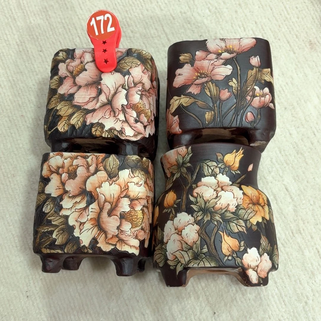 吉***㲺紫砂花盆陶瓷多肉花盆精品