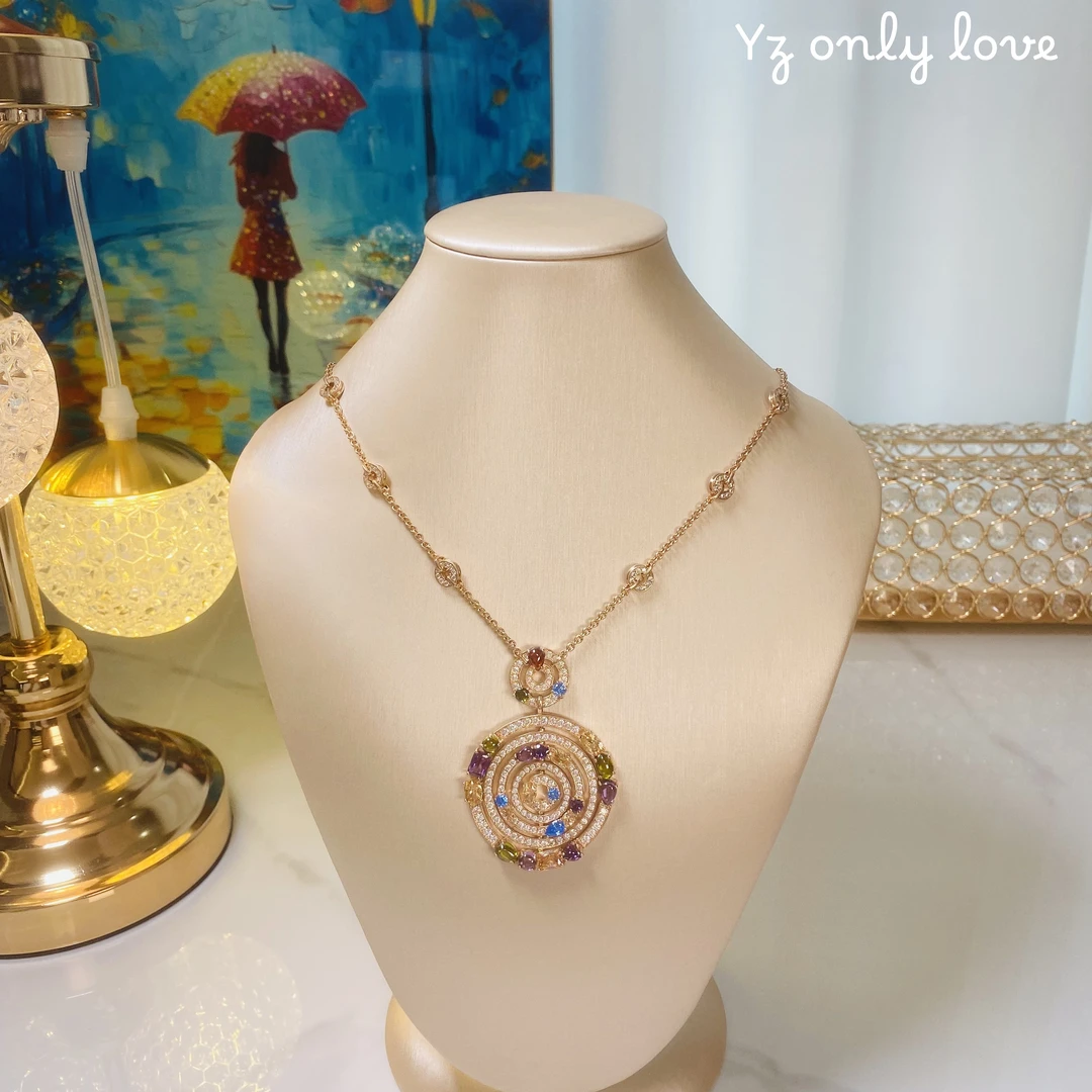 铜合金锆石项链 项链  D013《时来运转》欧美瑞丽宝家项链