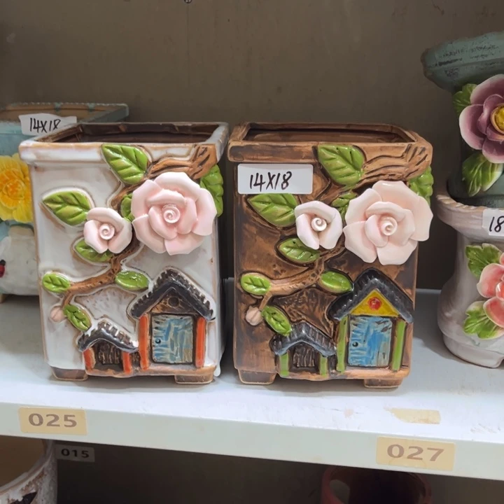 紫砂花盆粗陶材质多肉花盆