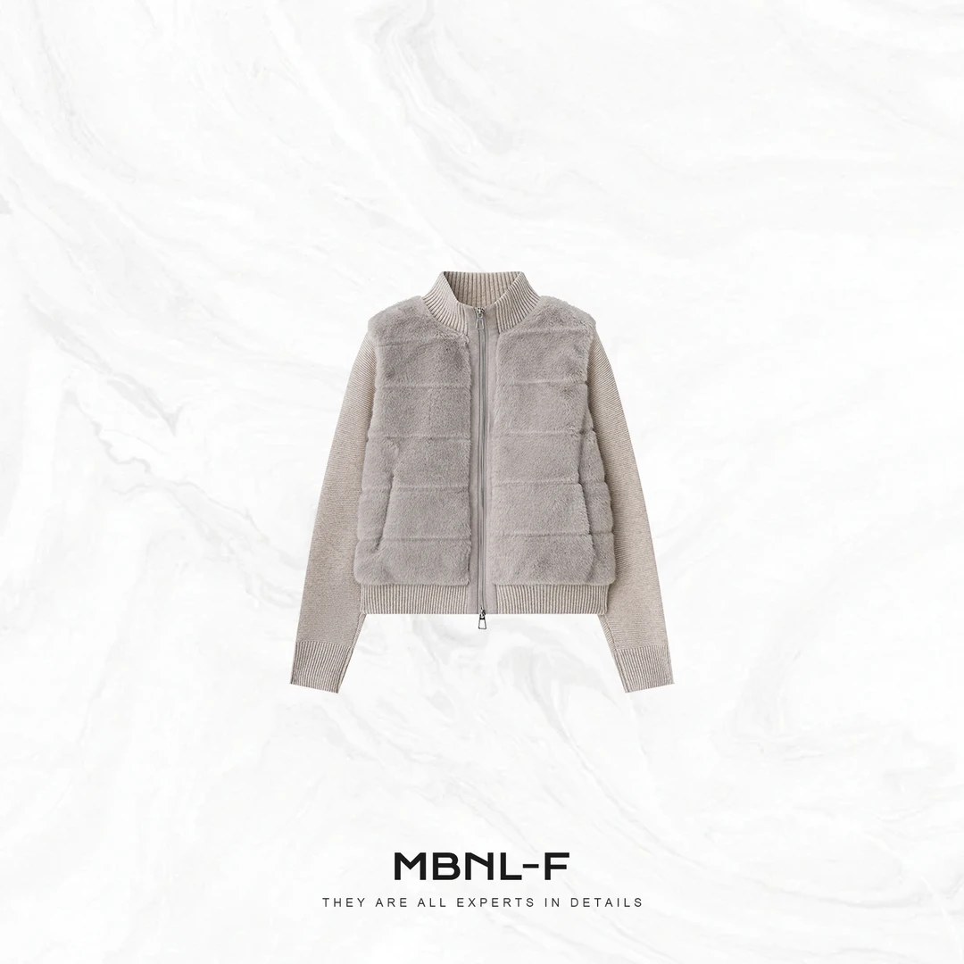 MBNL-F“米特鹅绒” 绵羊毛拼接菠萝花定织鹅绒服 秦磊XM-XWT5657