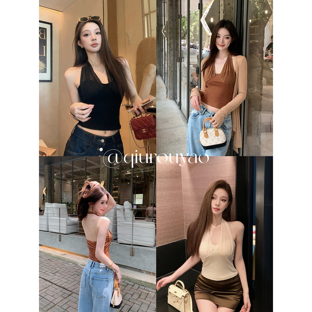 【QIUROUYAO邱肉瑶】重塑裸感解构*轻盈云触高阶网纱背心