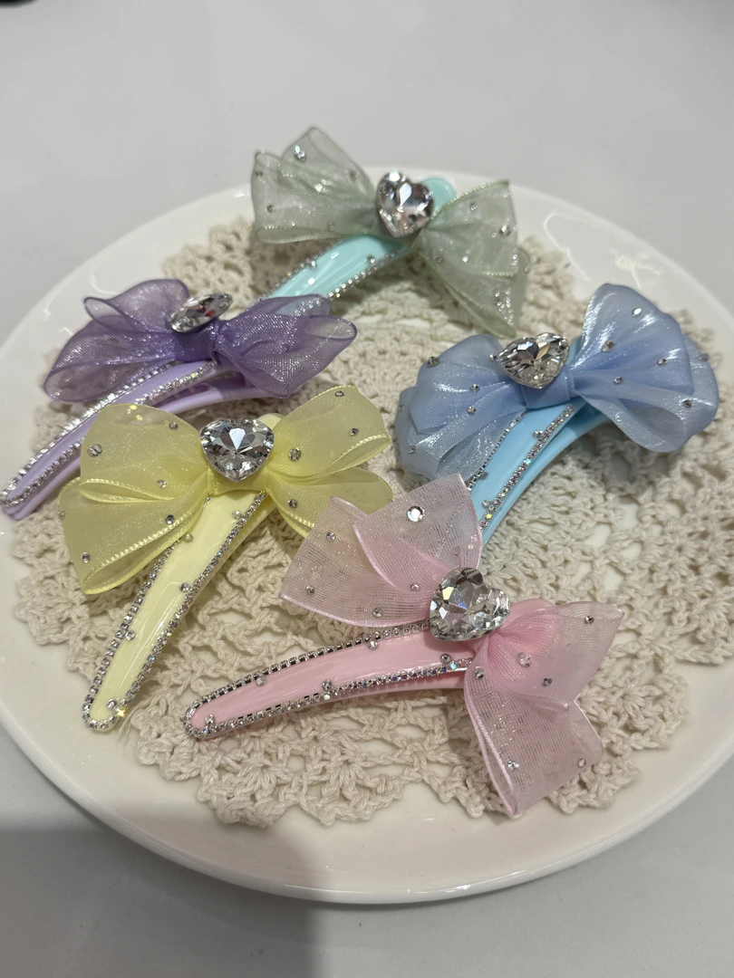 五彩多巴胺蝴蝶结发夹
