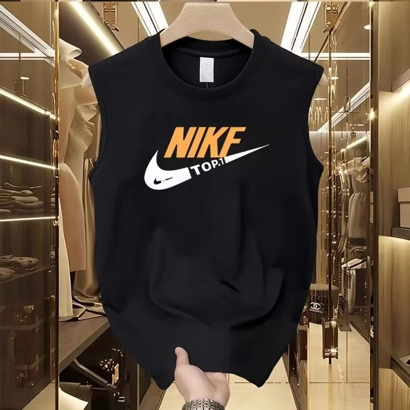 男士夏季运动时尚潮流休闲百搭速干印花圆领纯棉外穿韩版宽松上衣