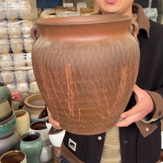 紫砂花盆高31口25—————-