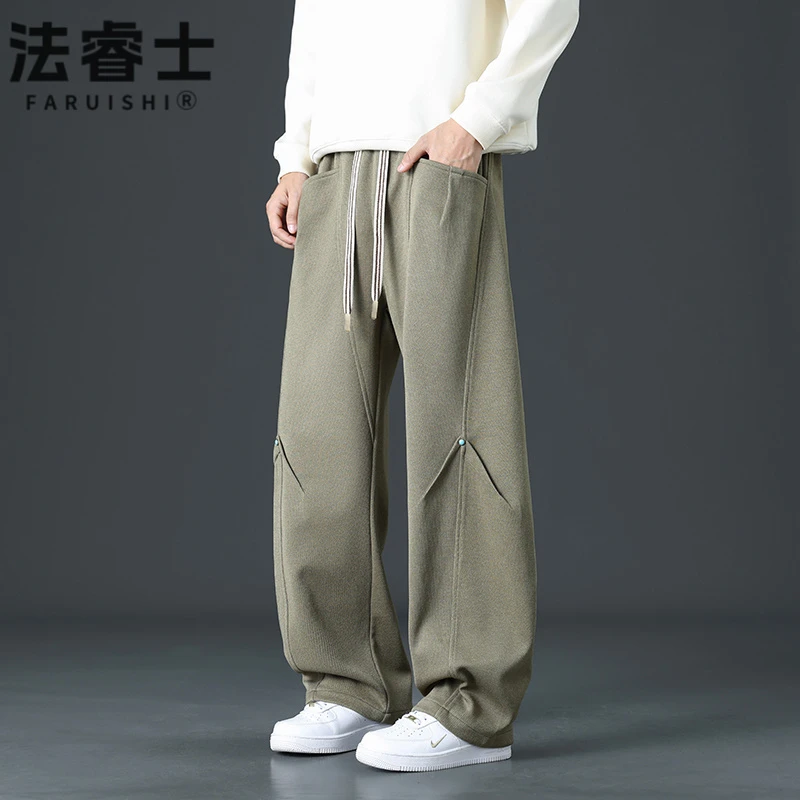 胖子裤子加肥工装裤显腿瘦西裤男裤大码休闲士2025新款春秋百搭