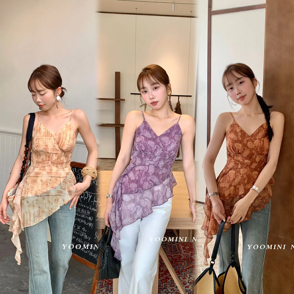 16555 不规则灵动吊带上衣