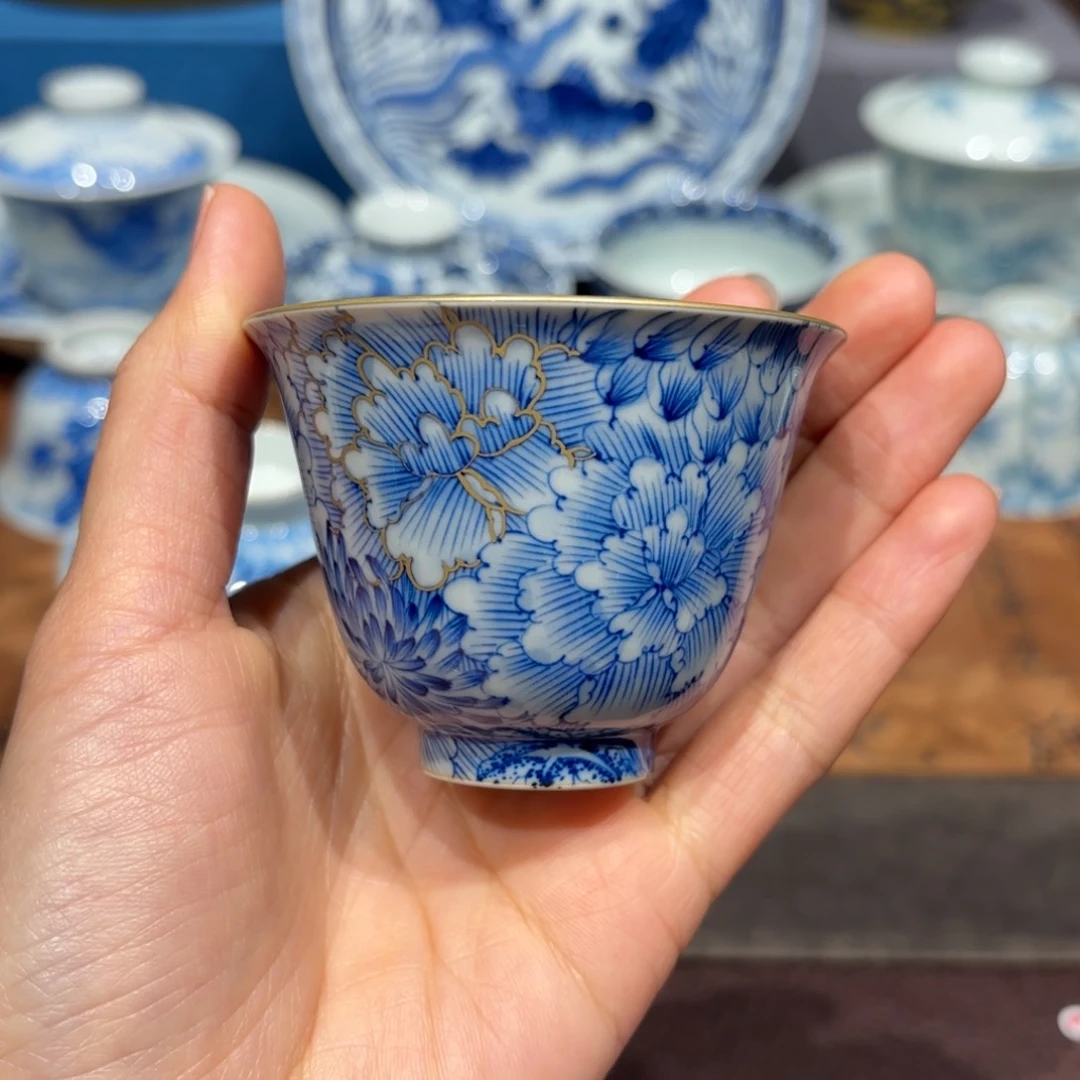 瓷片手工手绘陶瓷茶具