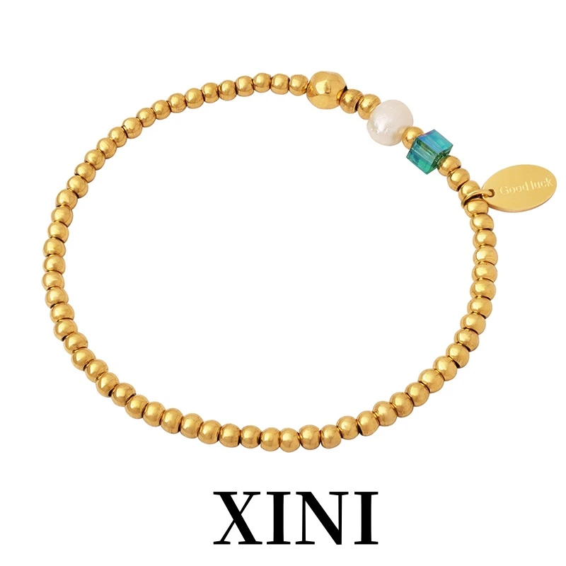 钛钢手链 2025小众设计感韩系港风个性轻奢拼接钢珠手串手链女