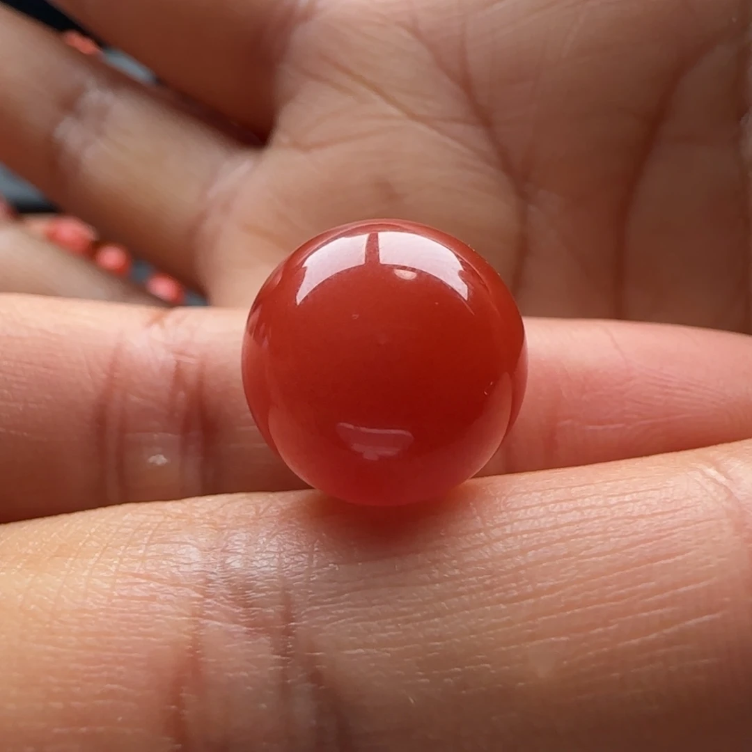 南红玛瑙未镶嵌圆珠14孔马牙