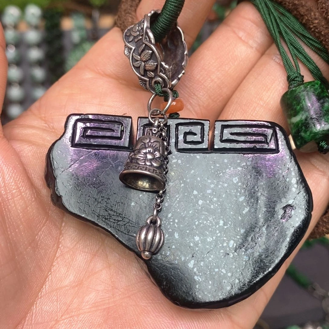 翡翠颈饰银S925镶嵌欢*漂亮美眉