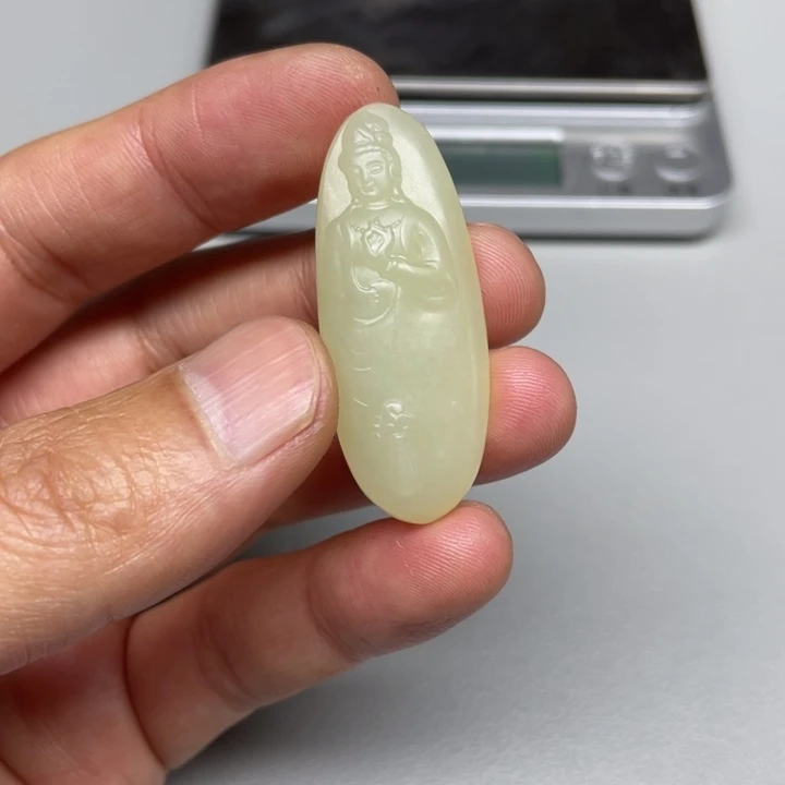 和田玉吊坠(不含链)未镶嵌旧**珠