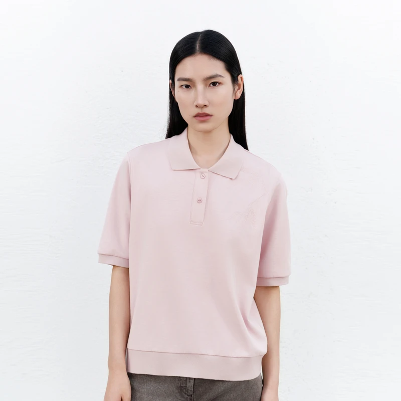 EXCEPTION例外春夏休闲polo翻领简约时尚印花短袖T恤A125-D3D09