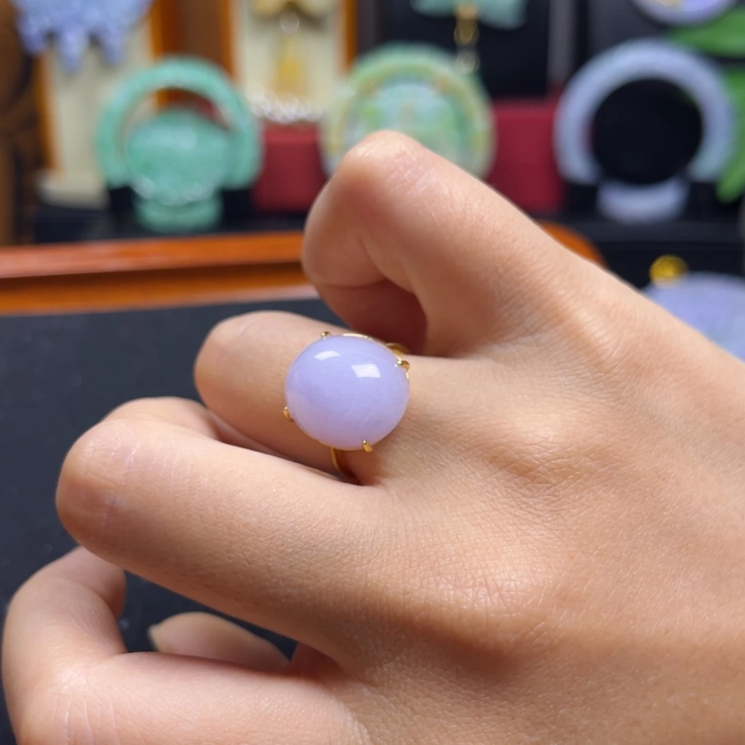 颈饰银S925镶嵌翡翠冰紫鸽子蛋