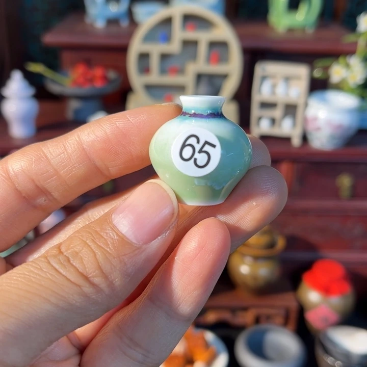 摆件微陶老王迷你花瓶