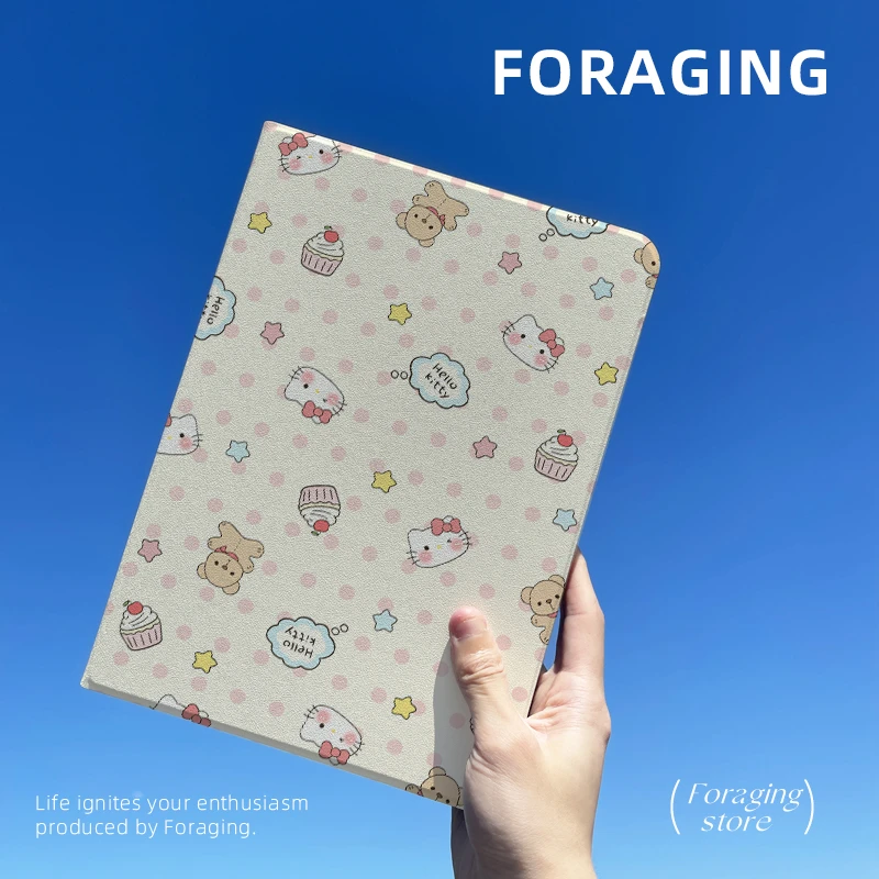 【书本式x波点猫】ipad9代硅胶苹果mini6平板pro11防摔保护套air6壳