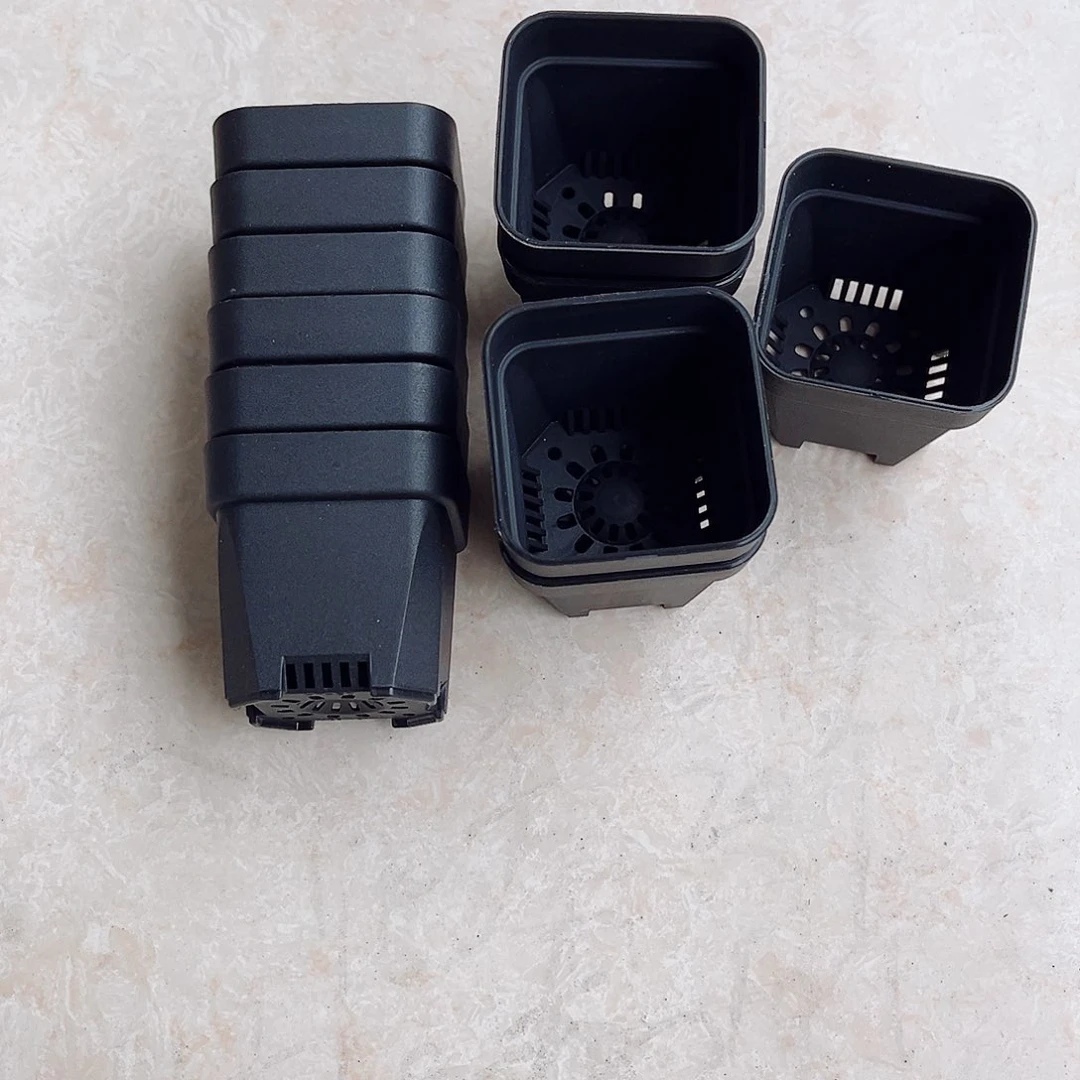 塑料加厚矮胖5方黑色盆50个无托