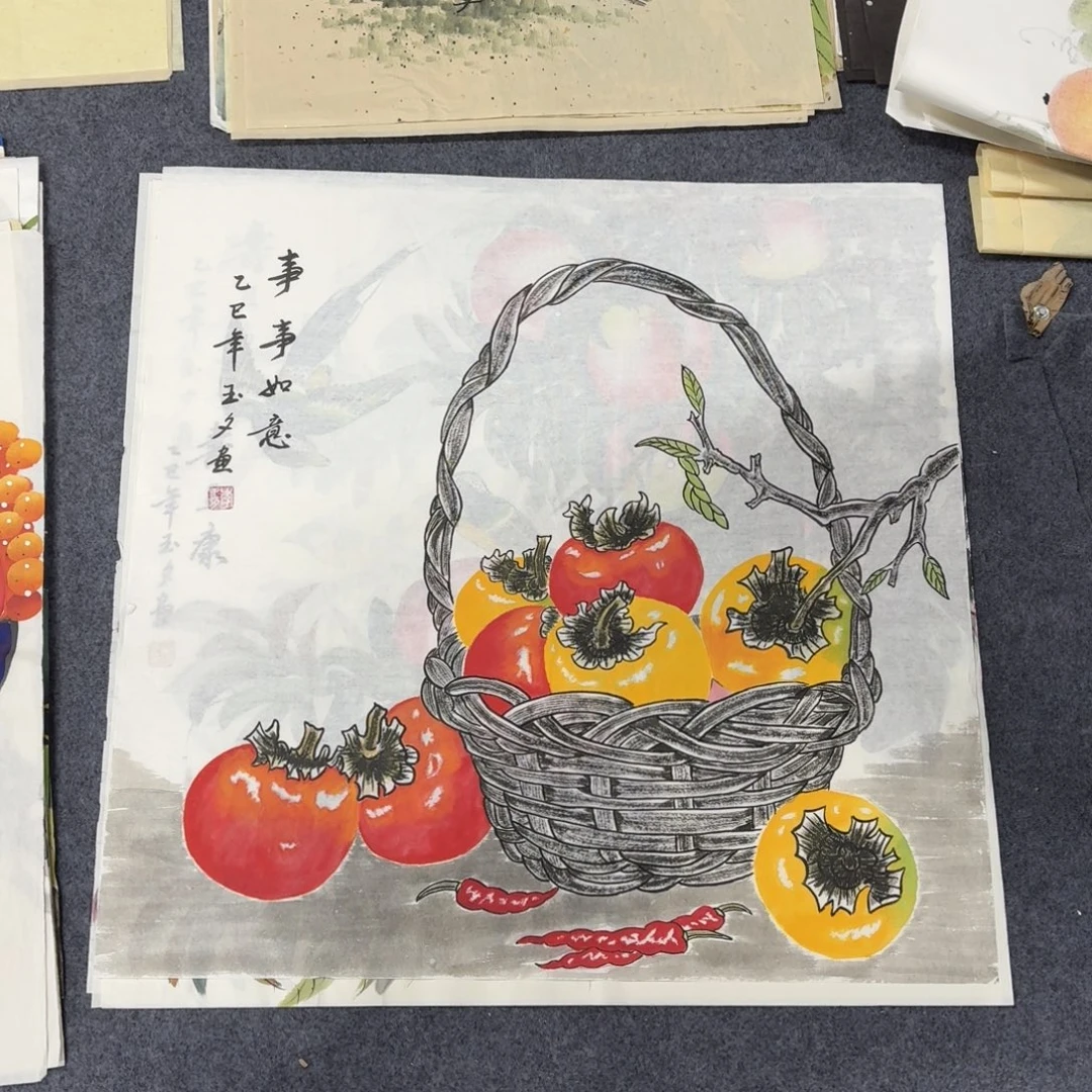 国画68×68手绘画画