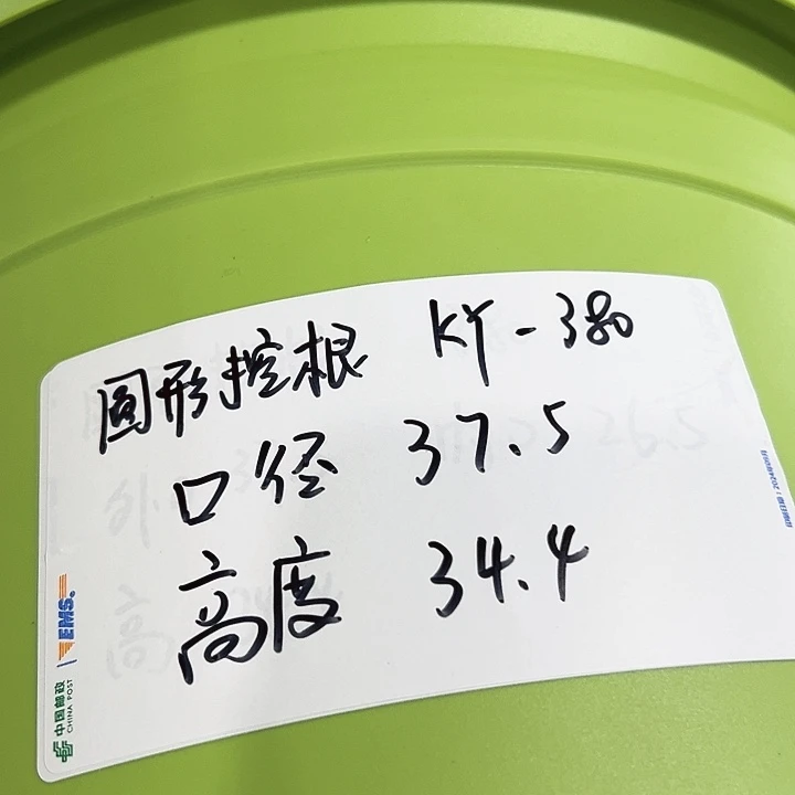 正品圆控口38高34果绿无托3只