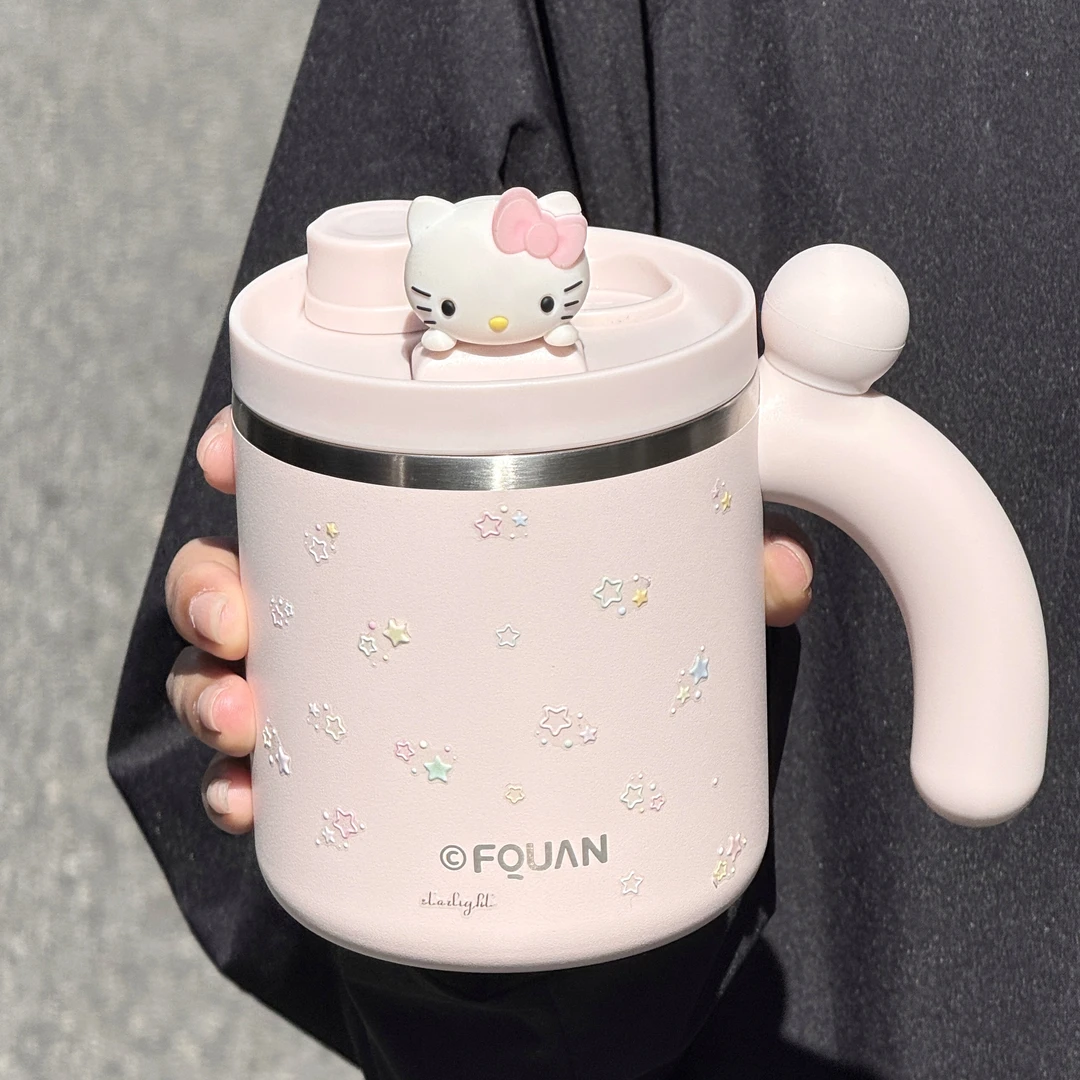 hellokitty保温杯大容量2025新款学生可爱水杯316不锈钢杯子手提